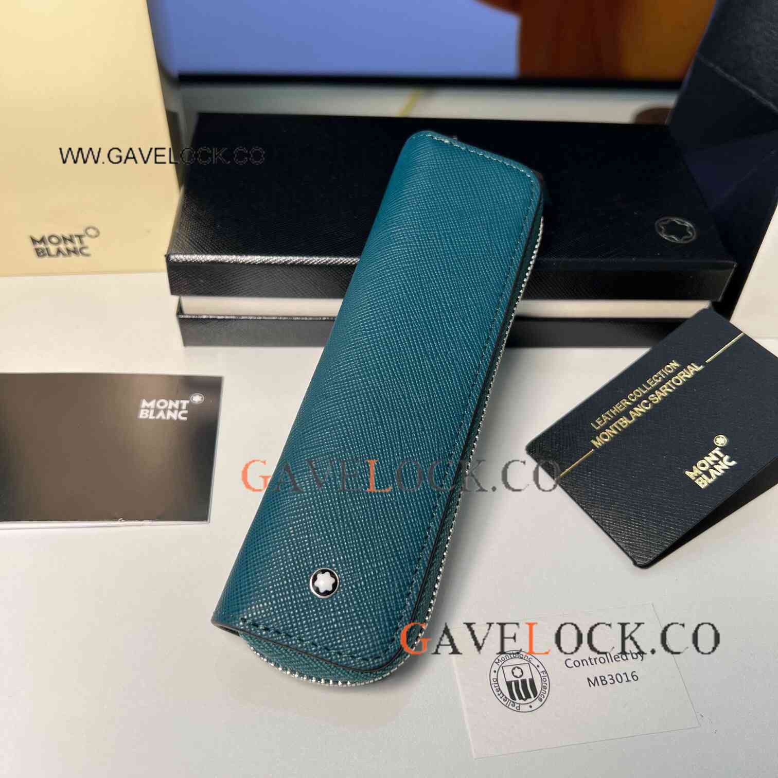 Best Copy Mont Blanc Sartorial Pen Pouch Case Mediterranean Blue